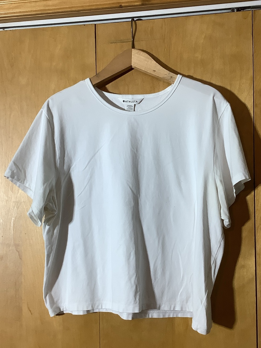 Athleta white crop top, size XL